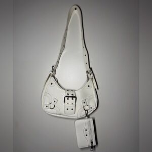 White Patten Leather Shoulder ag